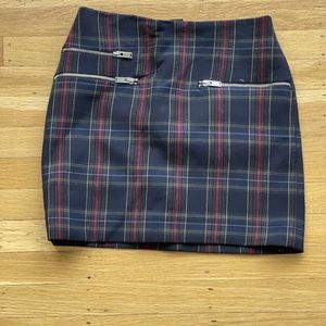 Zara | Plaid Mini Skirt with Zipper Detail | XS